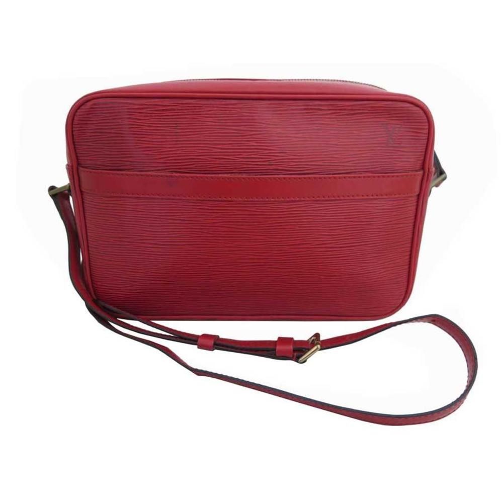 Louis Vuitton Diagonal Shoulder Bag Epi Trocadero Epi Leather Red